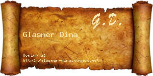 Glasner Dina névjegykártya